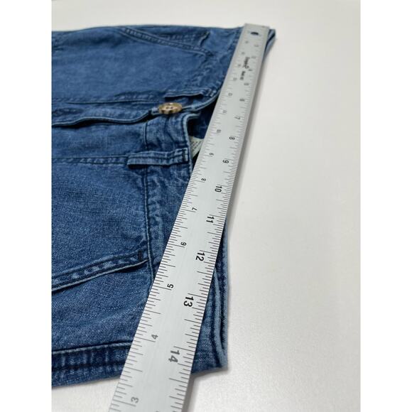 L.L. Bean Petite Cropped Flap Pocket Capris Jeans Roll Tab Ankle Women 6 P - Picture 9 of 12